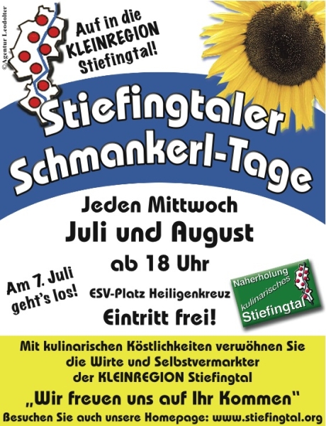 Plakat Schmankerln Kulinarisches Stiefingtal Heiligen Kreuz - Gestaltung PR + Marketing Agentur Leodolter