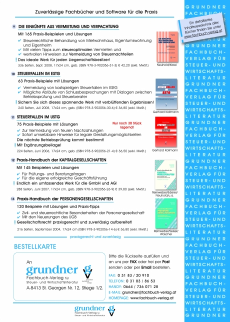 Katalog Fachbuchverlag Grundner Seite 7 - Gestaltung PR + Marketing Agentur Leodolter
