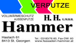 Visitkarte Fassaden Verputze Hammer - Gestaltung PR + Marketing Agentur Leodolter