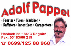 Visitkarte Adolf Pappel - Gestaltung PR + Marketing Agentur Leodolter